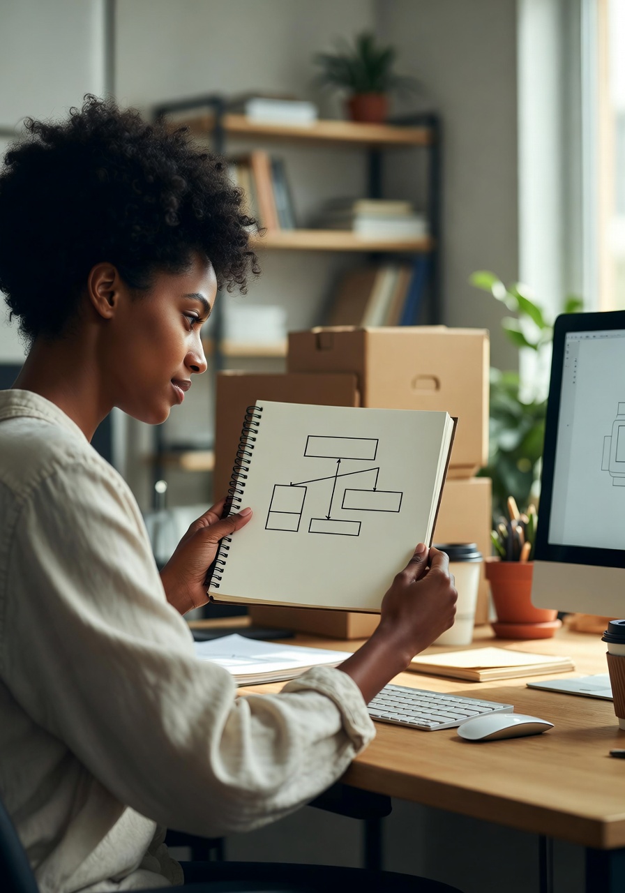 A calm planning moment for career clarity